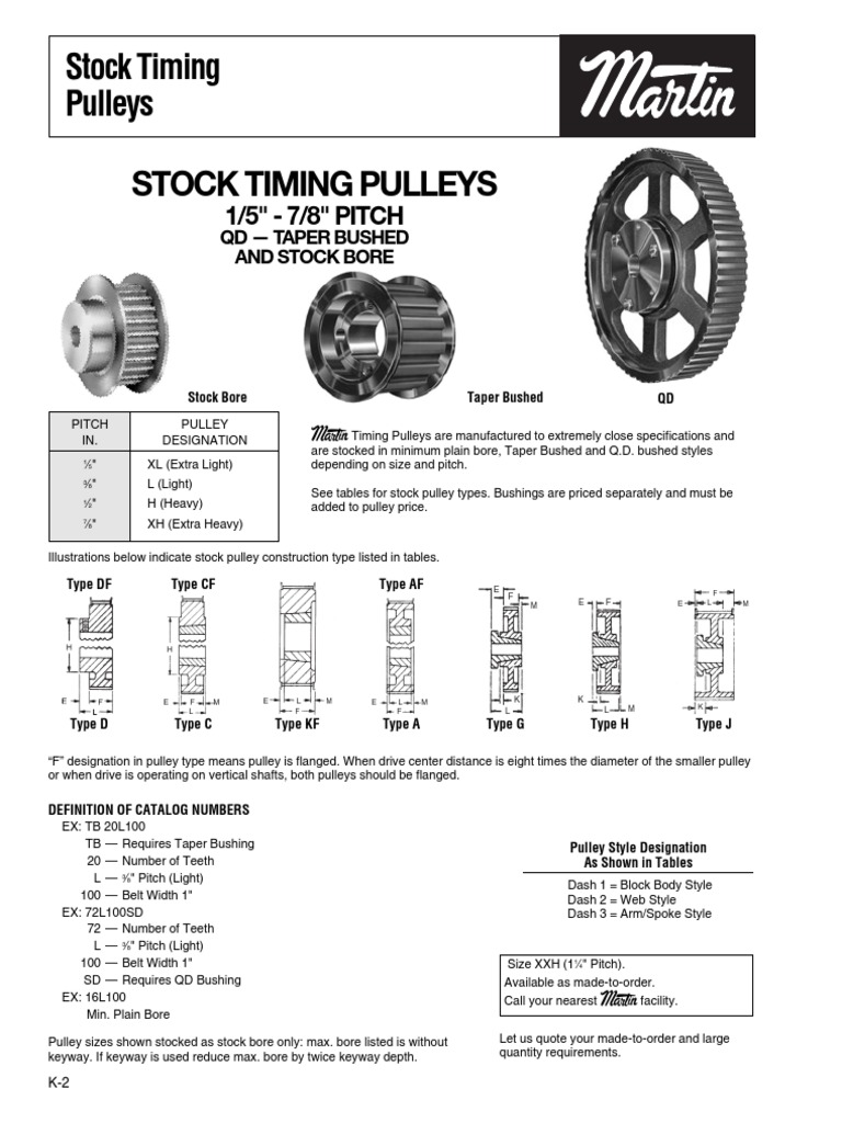 timing pulleys catalogue.pdf Belt (Mechanical) Manufactured Goods