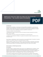 Methanol Injection Rate for Natural Gas Hydrate Prevention Be Careful What Simulators Tell You (1)