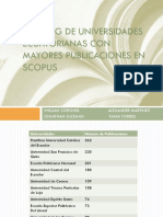 Ranking de Universidades Ecuatorianas Con Mayores Publicaciones En