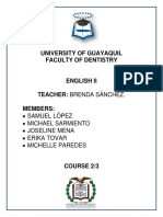 University of Guayaquil Faculty of Dentistry: Samuel López Michael Sarmiento Joseline Mena Erika Tovar Michelle Paredes