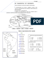 Avaliação 5 Ano Continentes