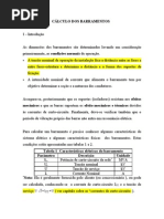 calculo dos barramentos