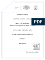 Prueba de Aislamiento A Motor Electrico