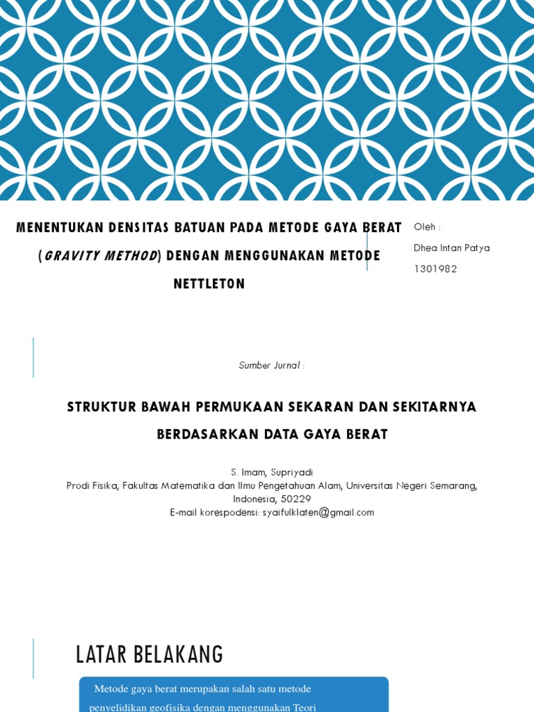 Tabel Densitas Batuan Metode Nettleton | PDF