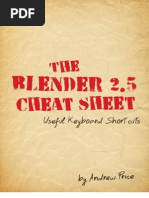 The Blender 2.5 Cheat Sheet - Useful Keyboard Shortcuts