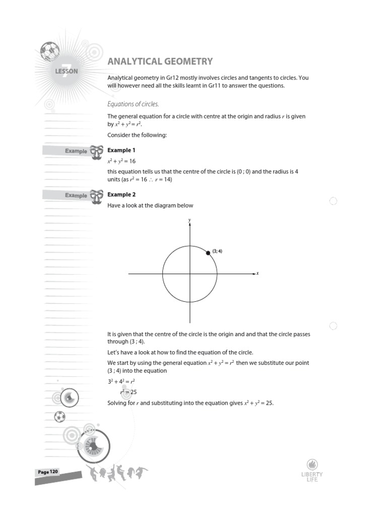 Analytical Geometry: Circles & Tangents | PDF | Circle | Tangent