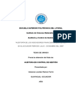 Tesis, Auditoria a Los Indicadores Financieros de La Banca en Periodo de Julio-Diciembre-2005