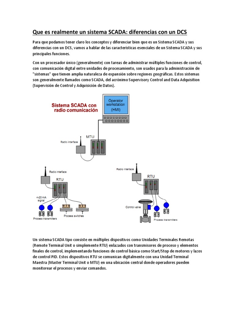 Diferencias entre SCADA y DCS | PDF | Scada | Ingenieria Eléctrica