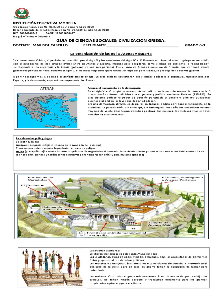 Guia de Actividades de Grecia.1 PDF | PDF | Antigua Grecia | Esparta