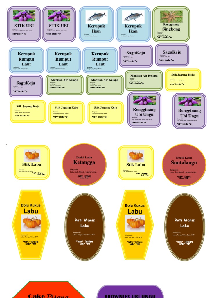 Desain Label Snack dari Desa Bung Tiang | PDF