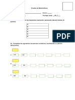 Prueba de Matemáticas (Secuencias Numérica)