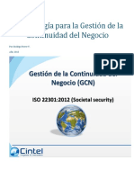 Metodolog#U00eda Para La Gesti#U00f3n de La Continuidad Del Negocio