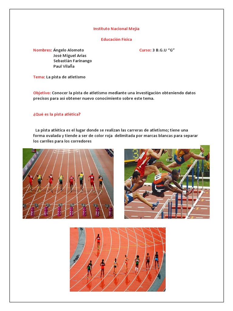 Pista de Atletismo | PDF | Deporte del atletismo | Deportes olímpicos