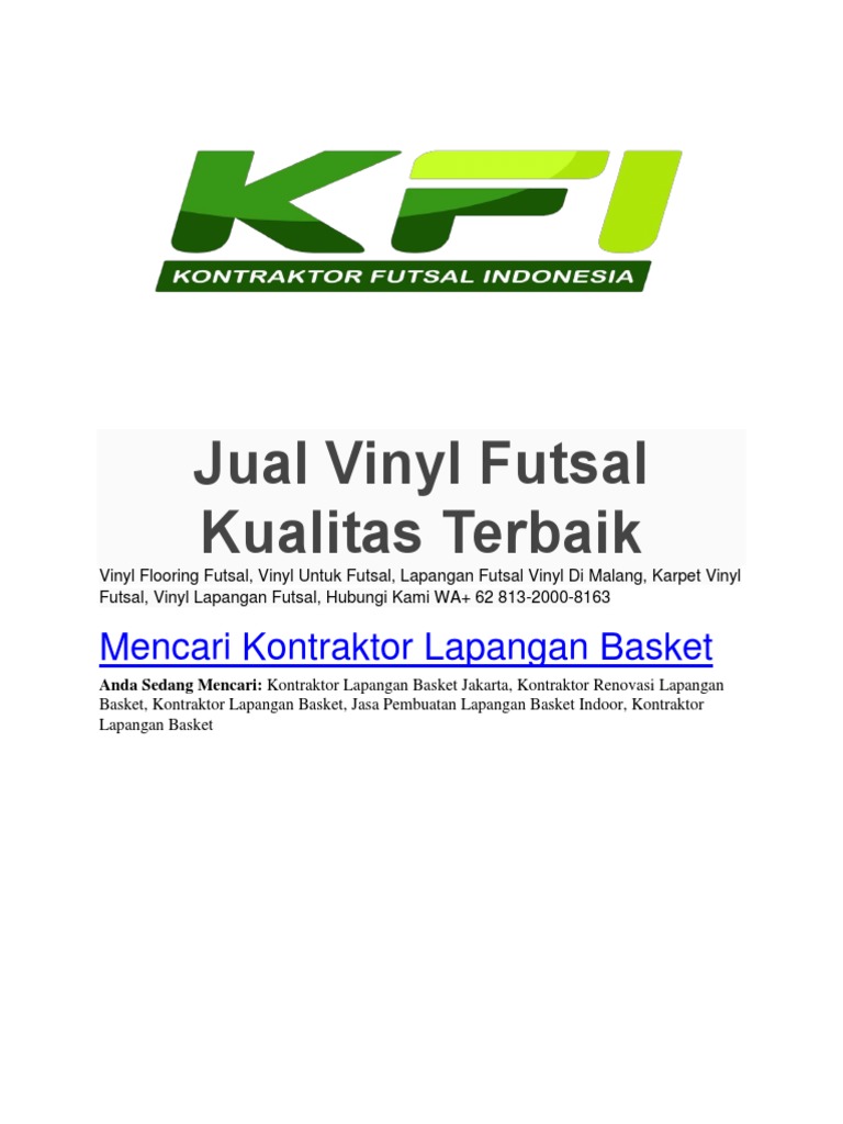 HARGA TERJANGKAU WA 62 813 2000 8163 Vinyl Futsa Terbaik