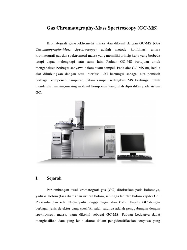 Prinsip dan Sejarah GC-MS | PDF | Sains & Matematika