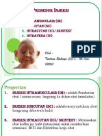 Prosedur Injeksi IM, SC, IC, Dan IV 2016