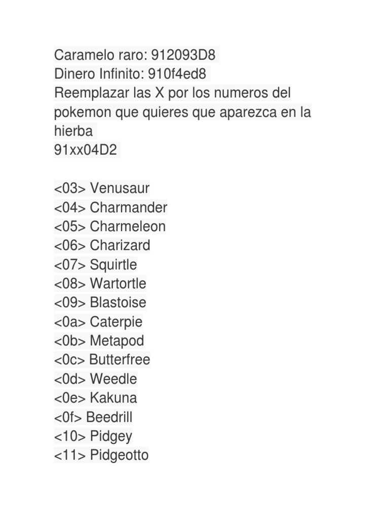 Caramelo Raro Pdf Franquicias De Medios Pokemon