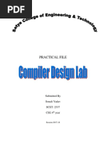 Practical File: Submitted by Sonali Yadav SCET: 2537 Cse 4 Year