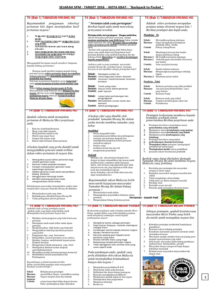 Contoh Menjawab Soalan Kbat Sejarah - Resepi Book h