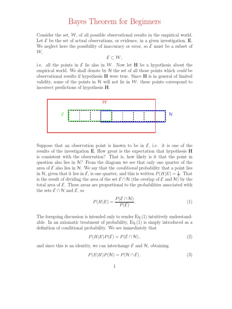 Bayes Theorem For Beginners PDF | PDF | Probability | Probability Theory