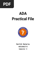 ADA Practical File: Kartik Kataria