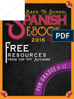 Spanish Back To School Secondary e Book Tips and Free Resources