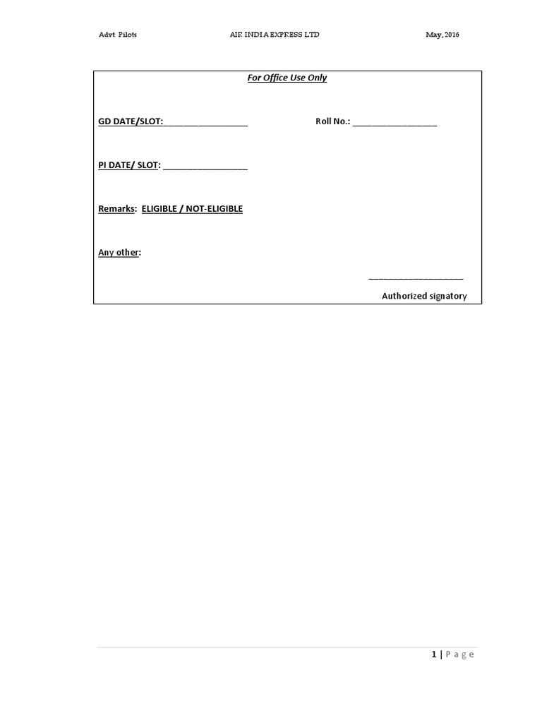 Application Form For Pilots | PDF | Aviation | Government