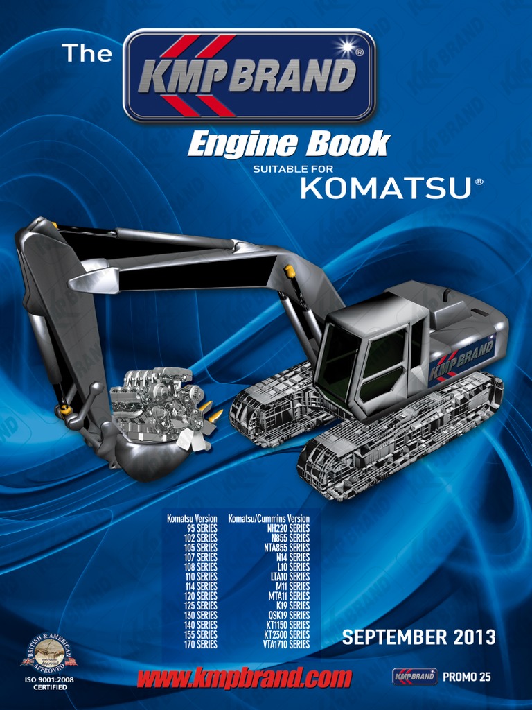 KOMATSU Engine Parts Catalogue 2013 KMP Piston Cylinder (Engine)