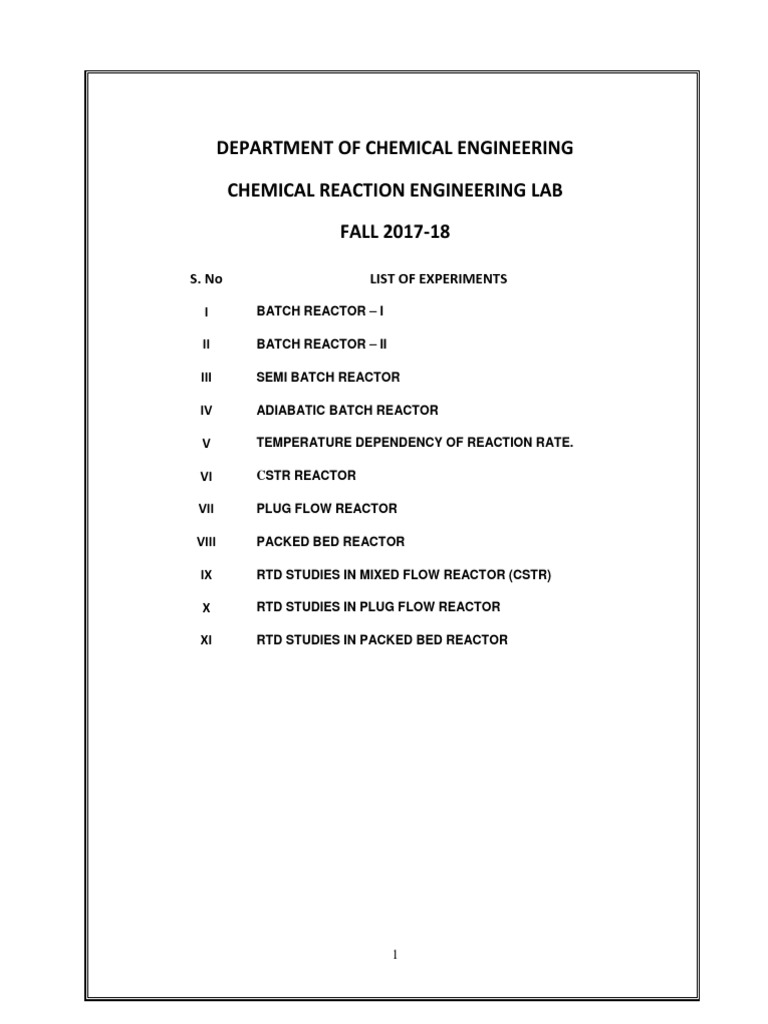 Batch Reactor Kinetics Experiments | PDF | Chemical Reactor | Titration
