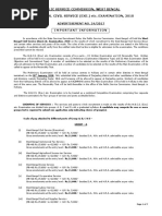 West Bengal Civil Service Exe. Etc. Exam 2018 Notification