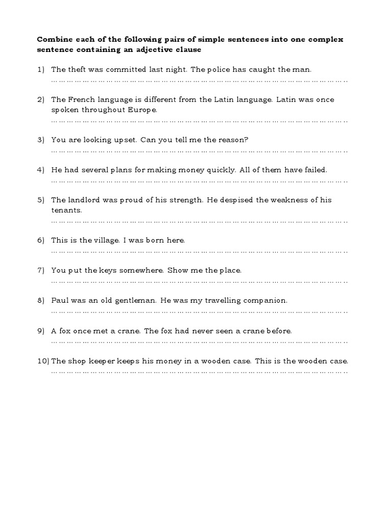 combine-each-of-the-following-pairs-of-simple-sentences-into-one