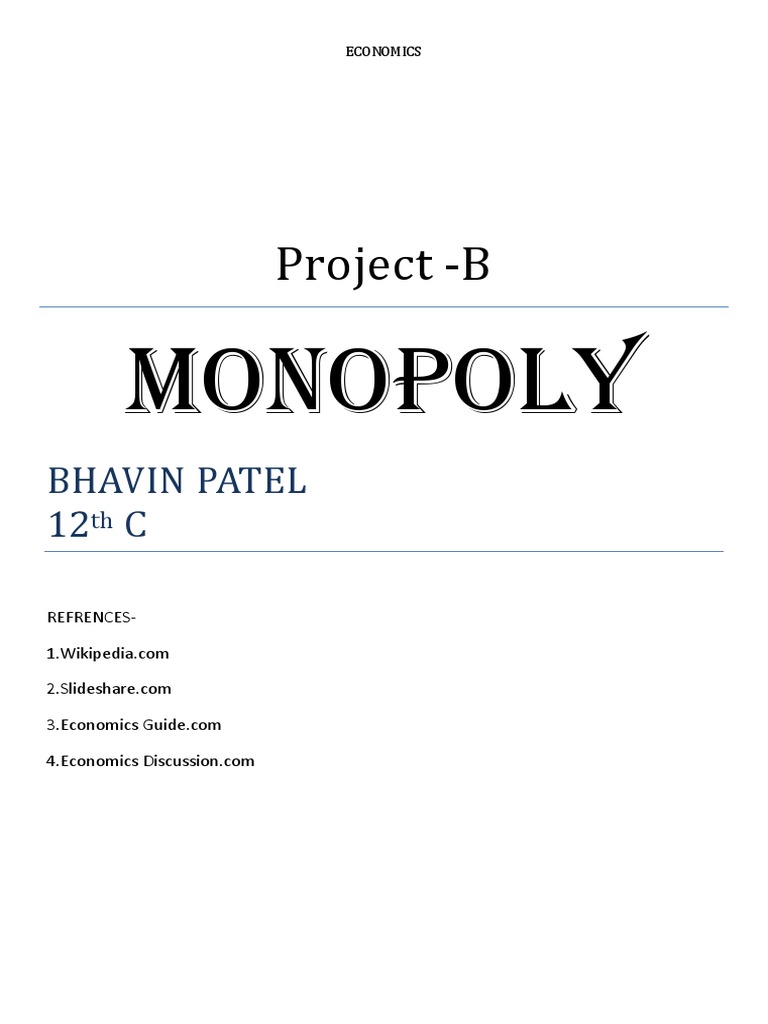 Economics Monopoly New | PDF | Monopoly | Market Power