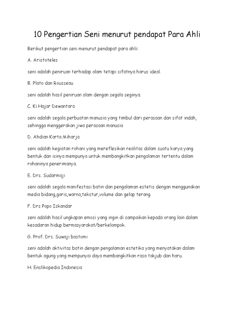 Pengertian Seni Pdf
