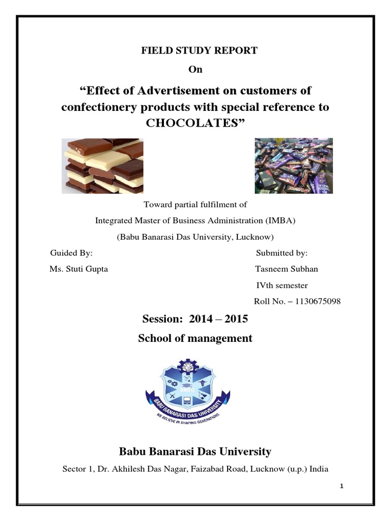 Field Study Report PDF Sampling (Statistics) Advertising