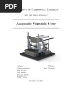 Automated Vegetable Slicer