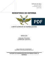 1082 DEF VEH 1082-B Vehículos Terrestres, Clasificación Operativa