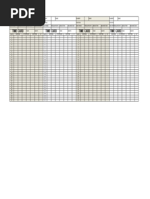 TIME CARD