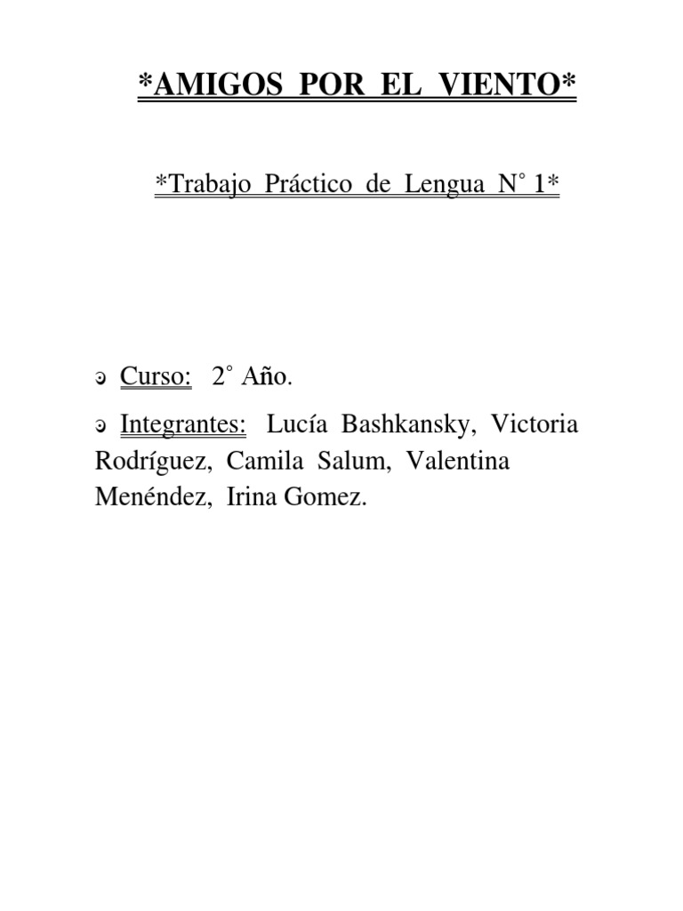 Amigos Por El Viento de Liliana