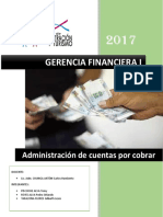 Gerencia Financiera I: Administración de Cuentas Por Cobrar