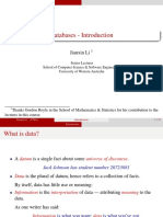 Databases - Introduction: Jianxin Li