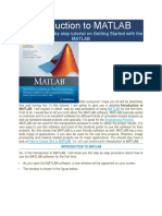 Introduction to MATLAB