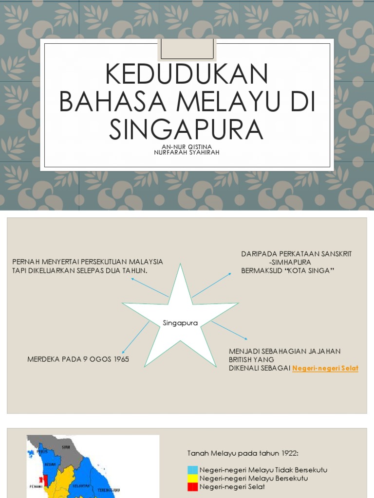 Kedudukan Bahasa Melayu Di Singapura Pdf