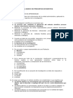 Er BANCO DE PREGUNTAS ESTADISTICA