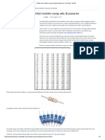 Daftar Nilai Resistor Yang Terdapat Di Pasaran - Panduan Teknisi