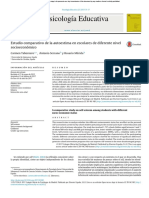 Articulo Cientifico Comparacion Autoestima Segun Nivel Socioeconomico