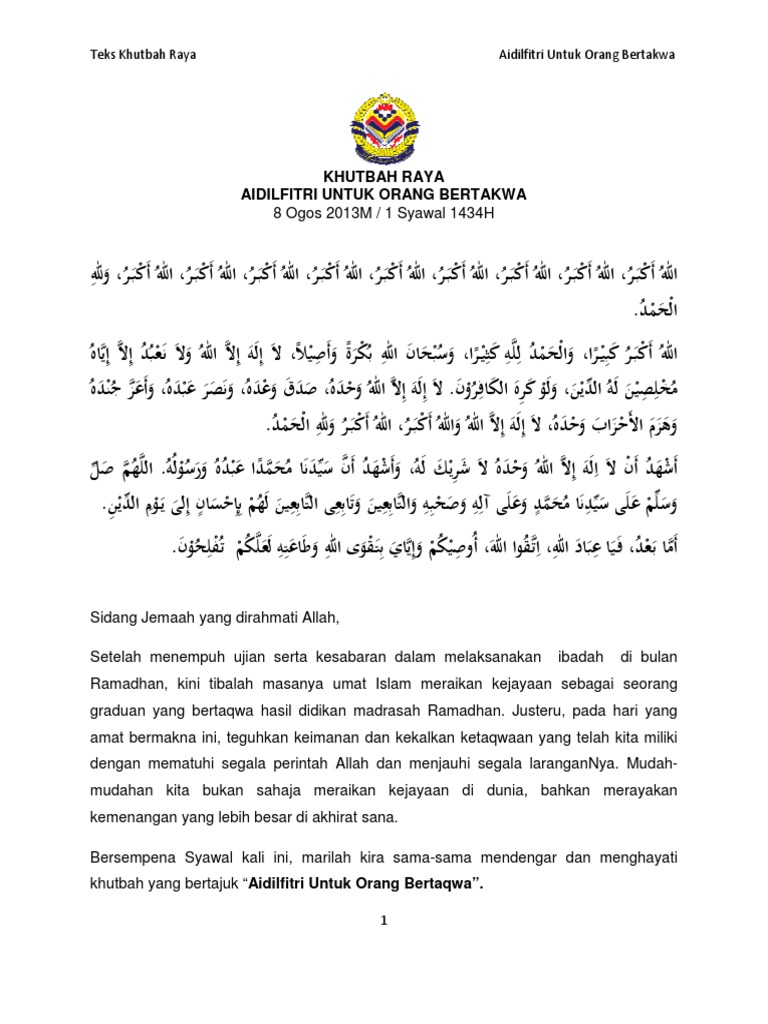 Aidilfitri Untuk Orang Bertakwa Pdf