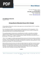 CPS press release about budget