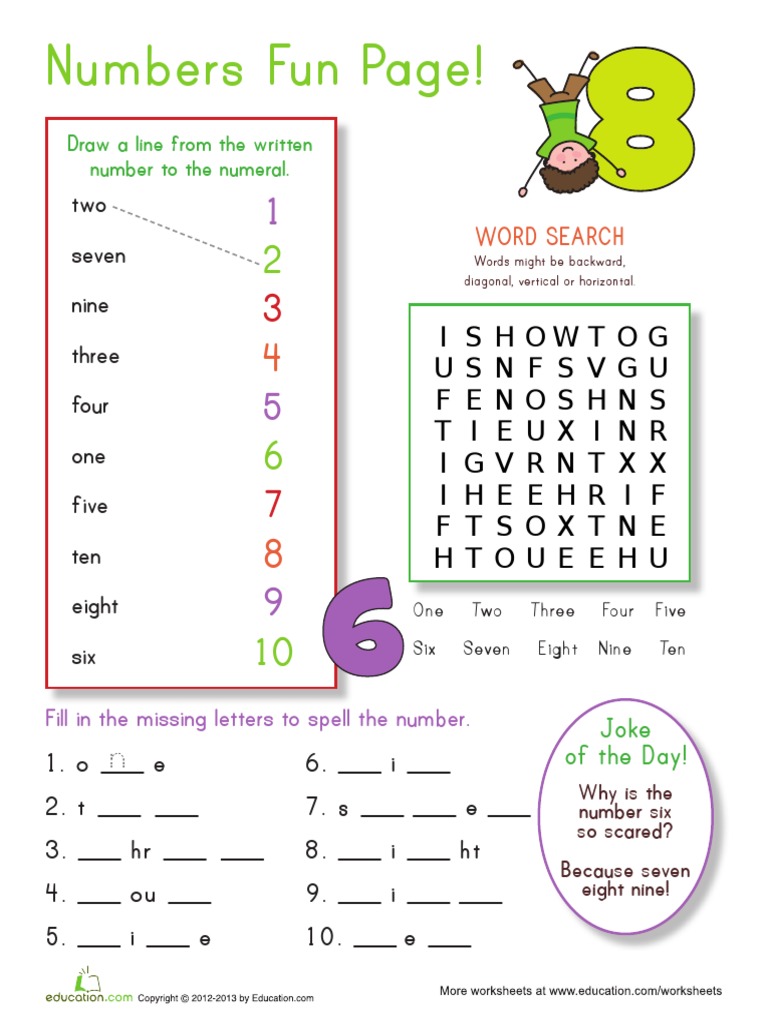 number practice 1 10pdf leisure