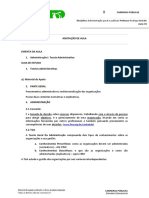 Resumo-Adminstracao Geral e Publica-Aula 01-Teorias Administrativas-Prof. Rodrigo Barbatti