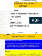 Kinematics of Mechanisms (ME-505) : Text Book